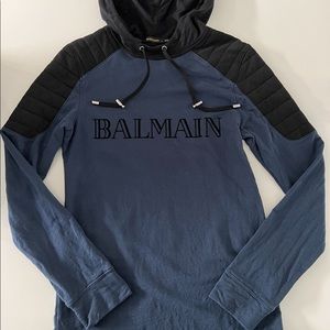 Balmain H&M Logo Hoodie Pullover Sweatshirt